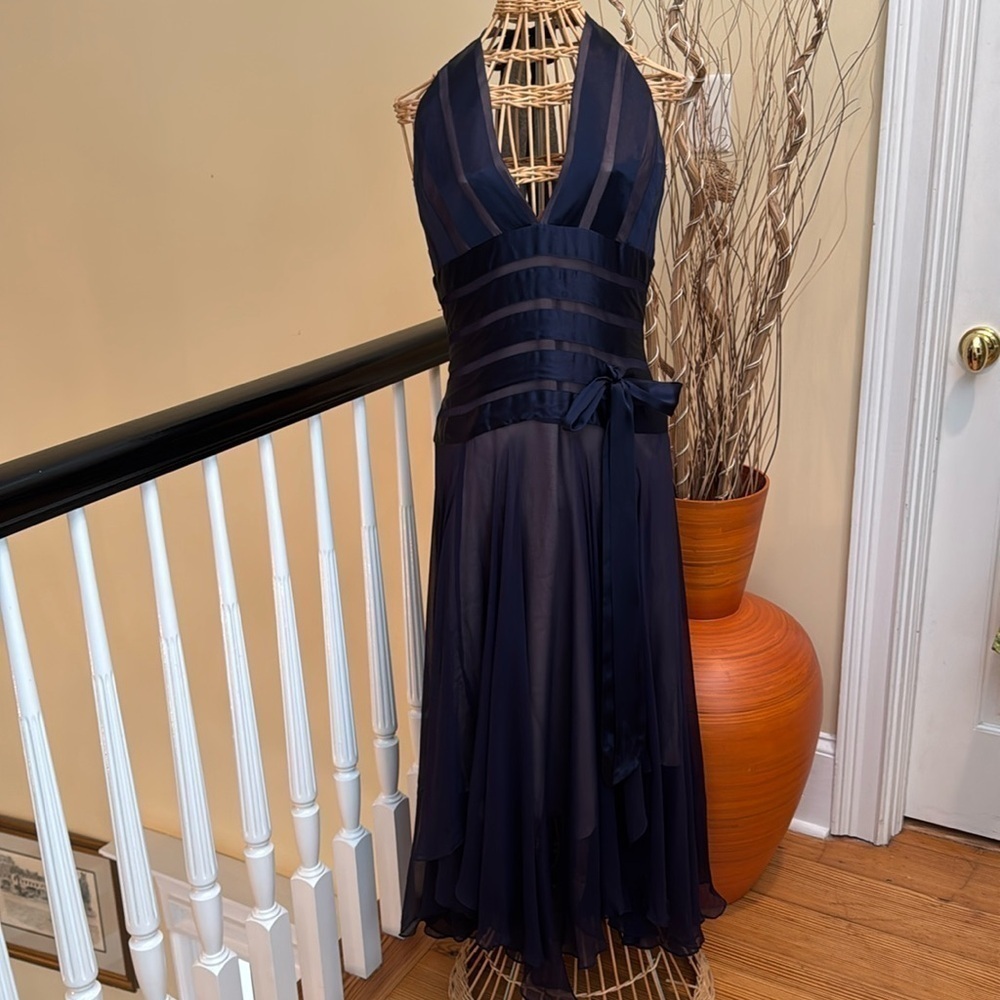 Lillie Rubin NWT Elegant Blue Halter Dress